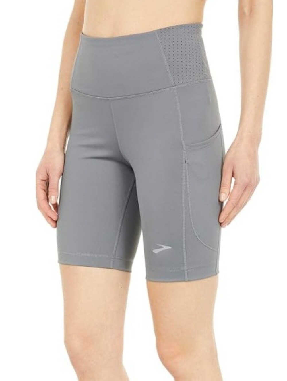 Brooks Method 8" Short Tights Running Shorts In Steel Gray